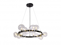 Люстра Crystal Lux AGATA SP15 V2 BLACK/TRANSPARENTE