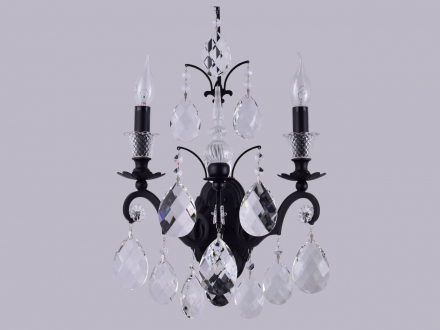 Бра Crystal Lux MAGNIFICO AP2 BLACK/TRANSPARENT