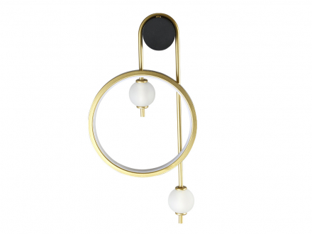 Бра Crystal Lux РОДРИГО АП20В ЛЕД Черный/Золотой