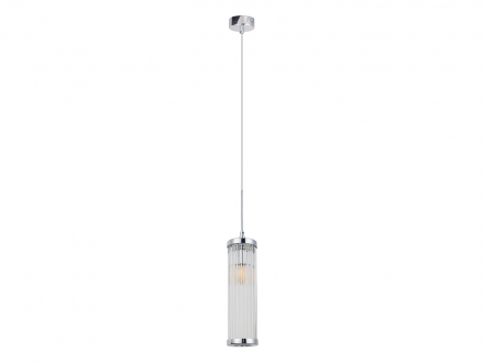 Светильник подвесной Crystal Lux TADEO SP1 D100 CHROME/TRANSPARENTE